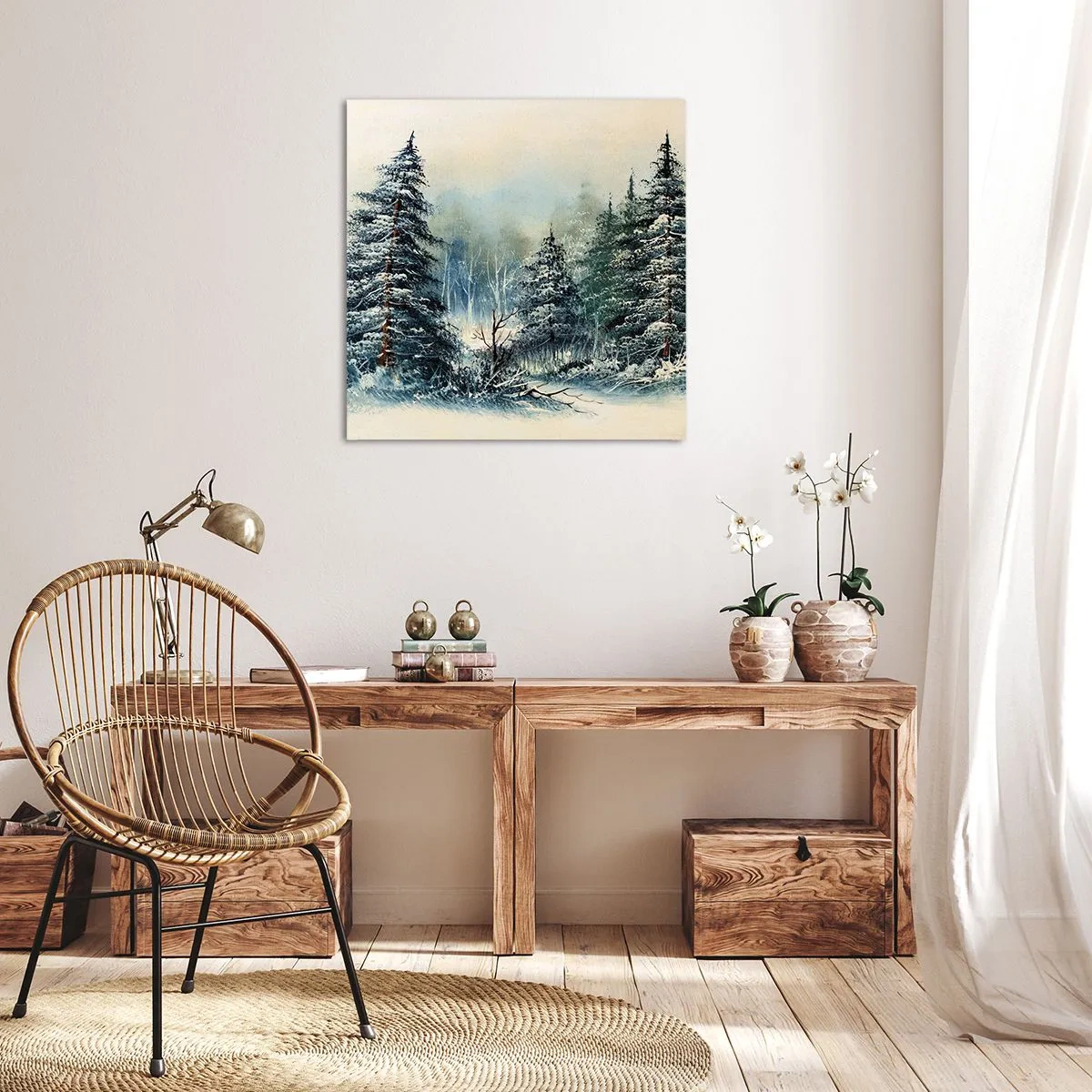 Schilderen op canvas - Klaar voor kerst - 70x70 cm