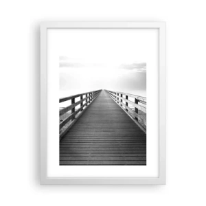 Poster in een witte lijst - In de verte ... - 30x40 cm