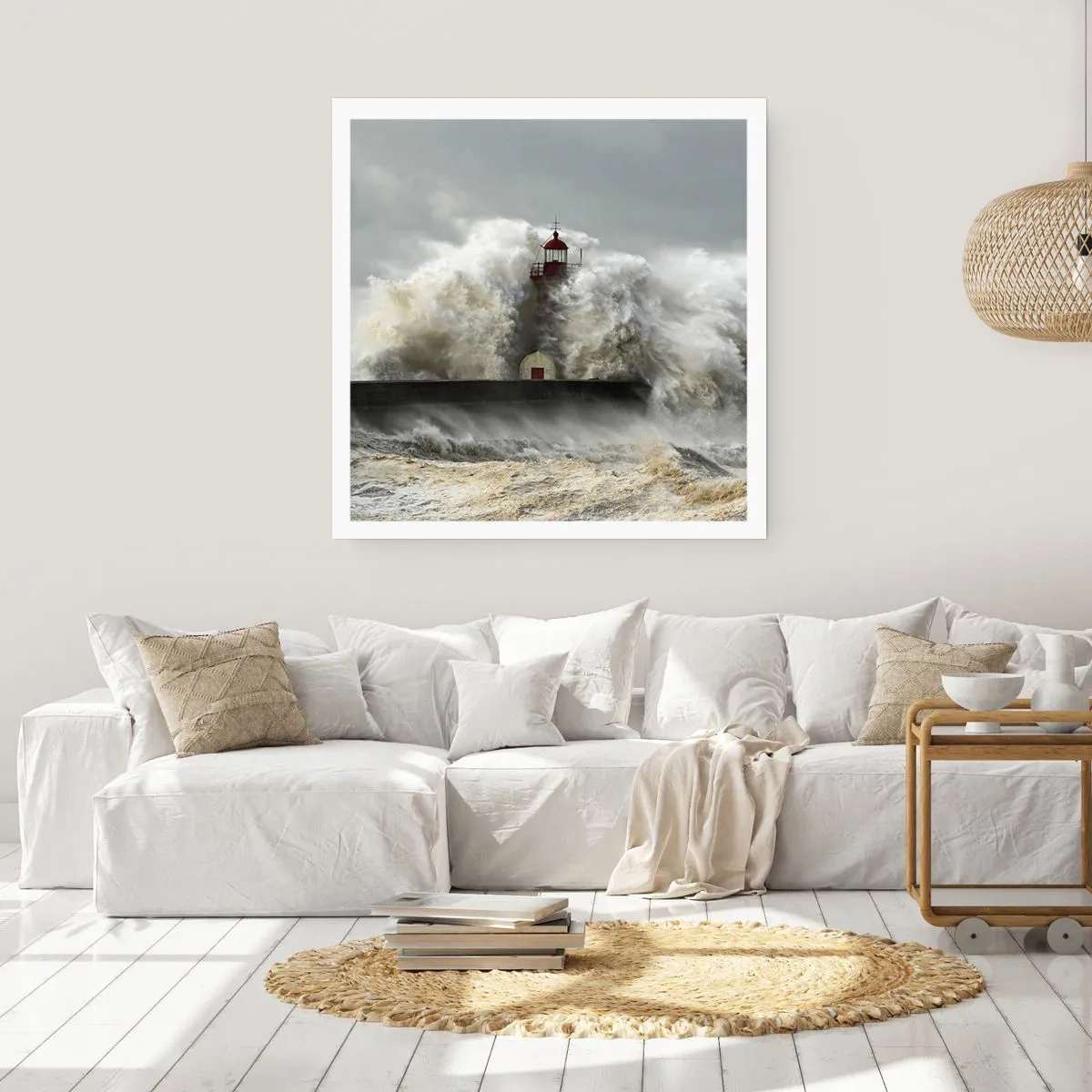 Poster - De woede van de oceaan - 40x40 cm