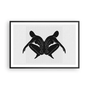 Poster in een zwarte lijst - Een gemeenschappelijke ziel - 91x61 cm