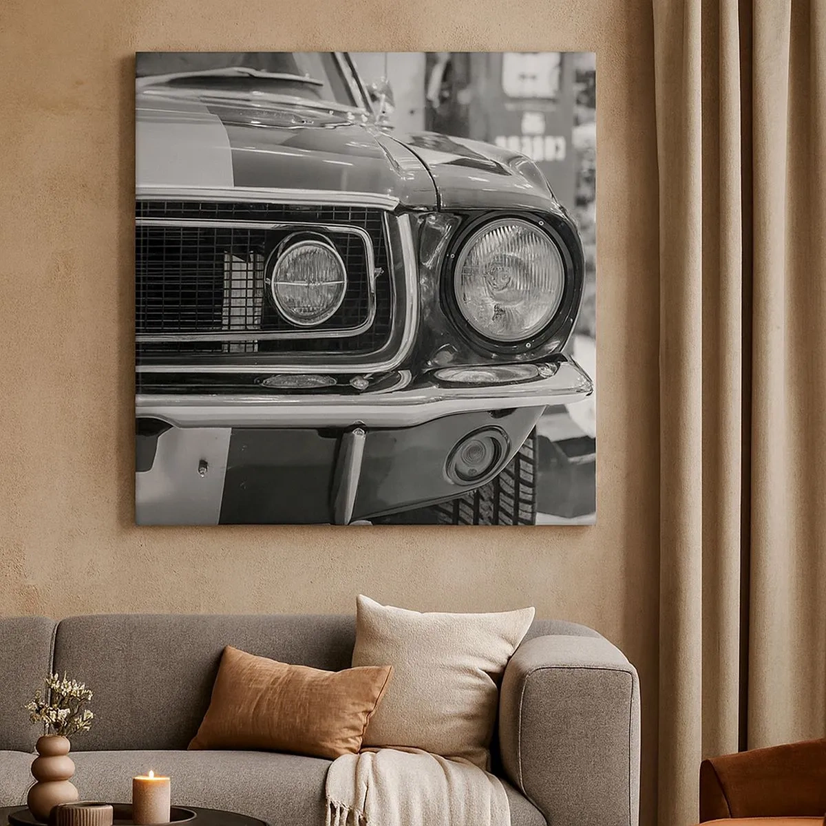 Schilderen op canvas - Hard rijden - 30x30 cm