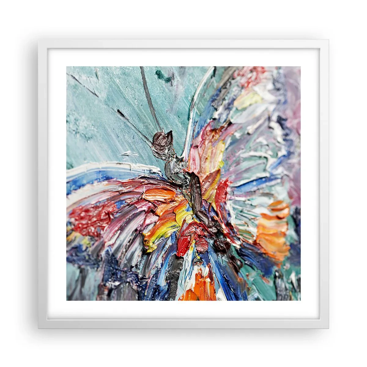 Poster in een witte lijst - Geschilderd door de natuur - 50x50 cm