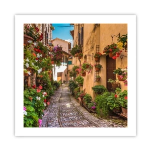 Poster - Italiaans zijstraatje - 50x50 cm