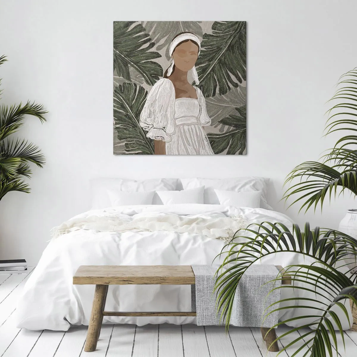 Schilderen op canvas - Exotisch portret - 60x60 cm