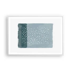 Poster in een witte lijst - Gegroeid op blauw - 100x70 cm