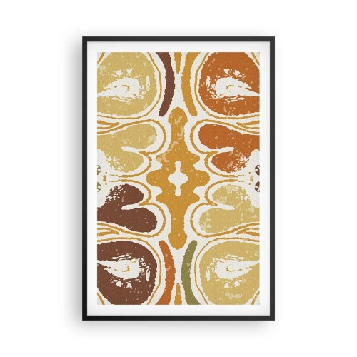 Poster in een zwarte lijst - Sentimentele abstractie - 61x91 cm