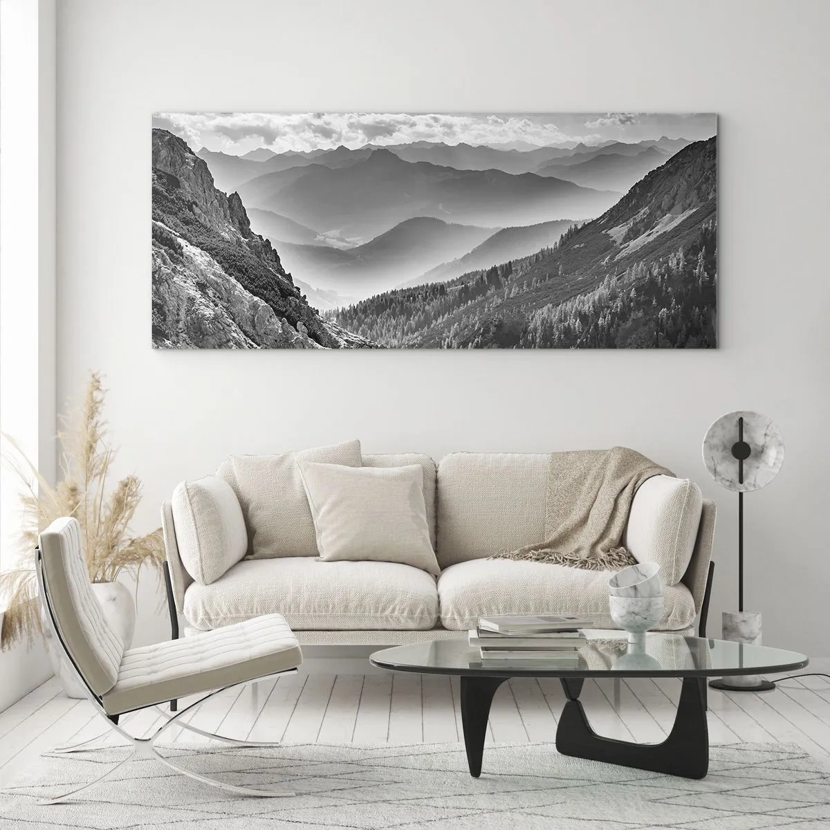 Schilderen op glas - Tot aan de horizon - 120x50 cm