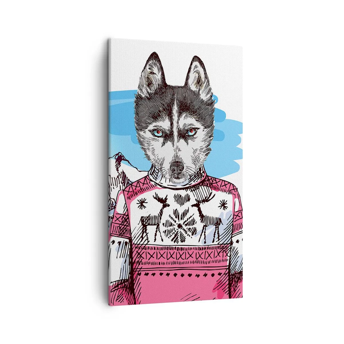 Schilderen op canvas - Een wolf in schaapswol - 45x80 cm