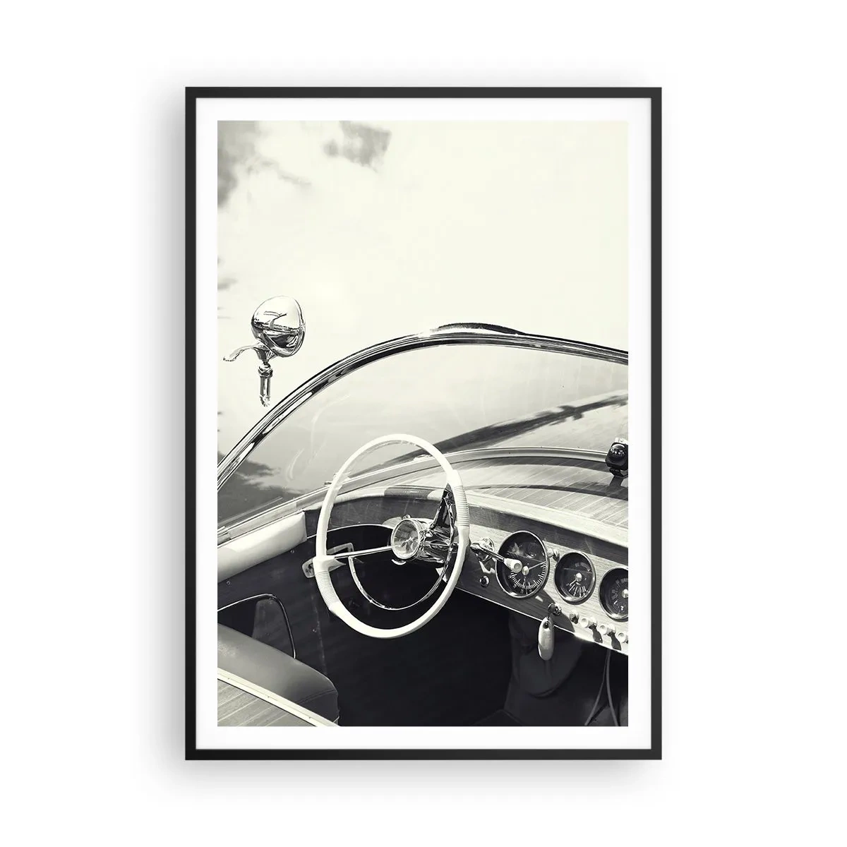 Poster in een zwarte lijst - Weer voor de rijken - 70x100 cm