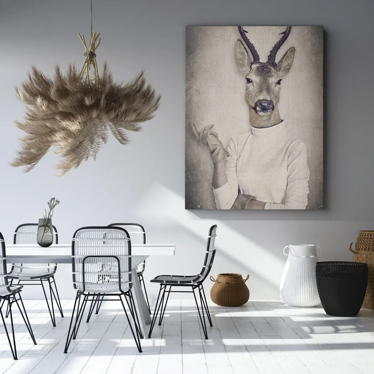 Schilderen op canvas - Laat de gebaren spreken - 45x80 cm