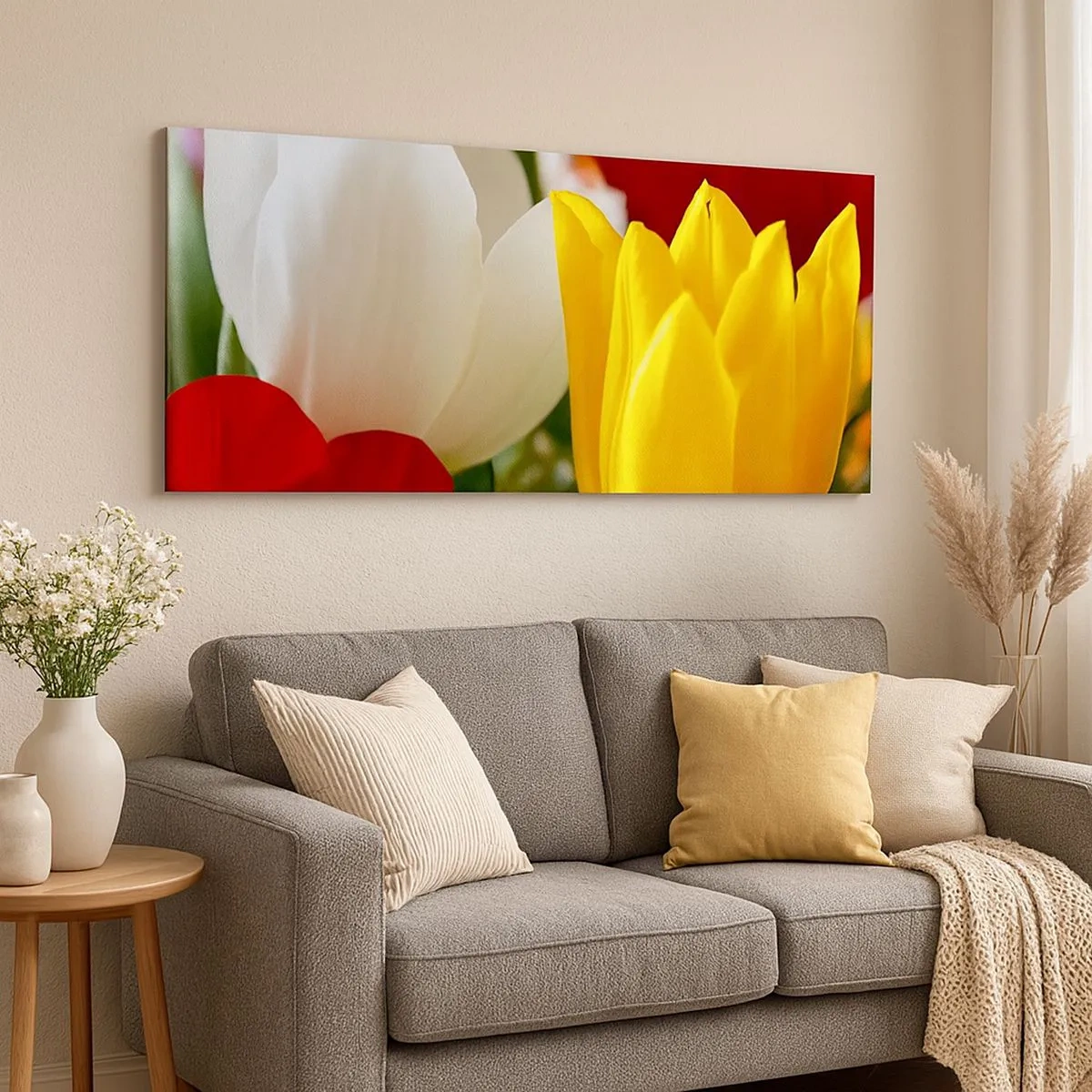 Schilderen op canvas - Tulpenkoorts - 100x40 cm