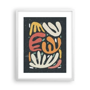 Poster in een witte lijst - Compositie – ik sta op het punt je te pakken te krijgen - 40x50 cm