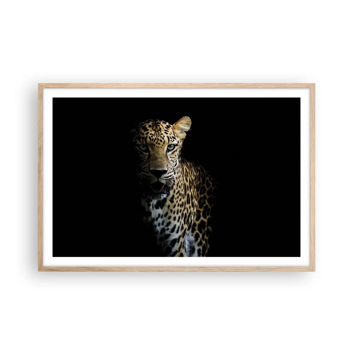 Een poster in een licht eiken lijst - Donkere schoonheid - 91x61 cm