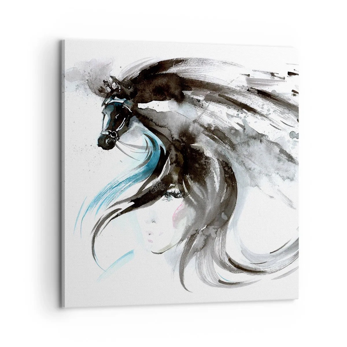 Schilderen op canvas - Galop van de Zwarte Prins - 60x60 cm