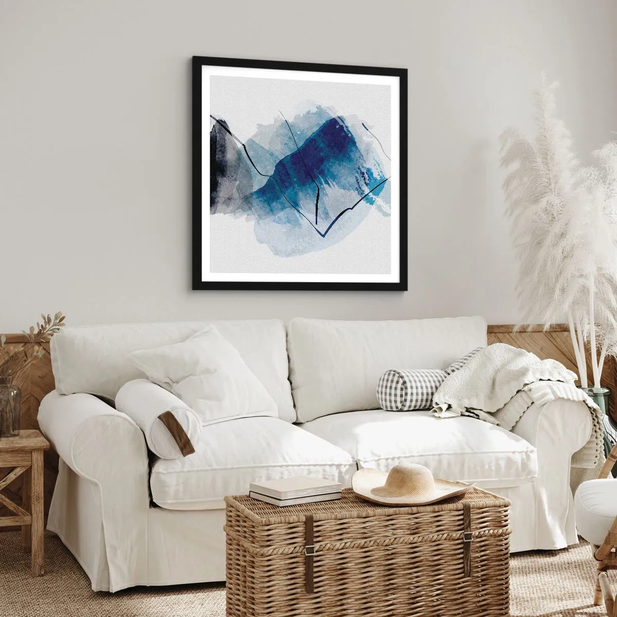 Poster in een zwarte lijst - Ijsberg - 40x40 cm