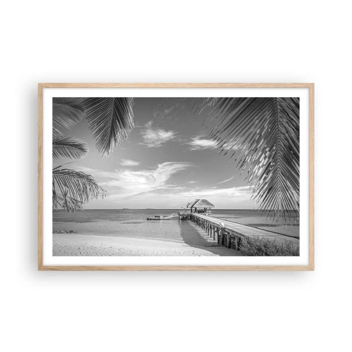 Een poster in een licht eiken lijst - Herinnering of droom? - 91x61 cm