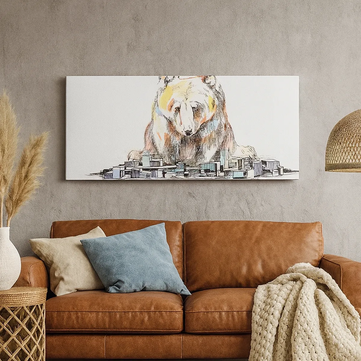 Schilderen op canvas - Hoe kun je zo leven? - 30x30 cm