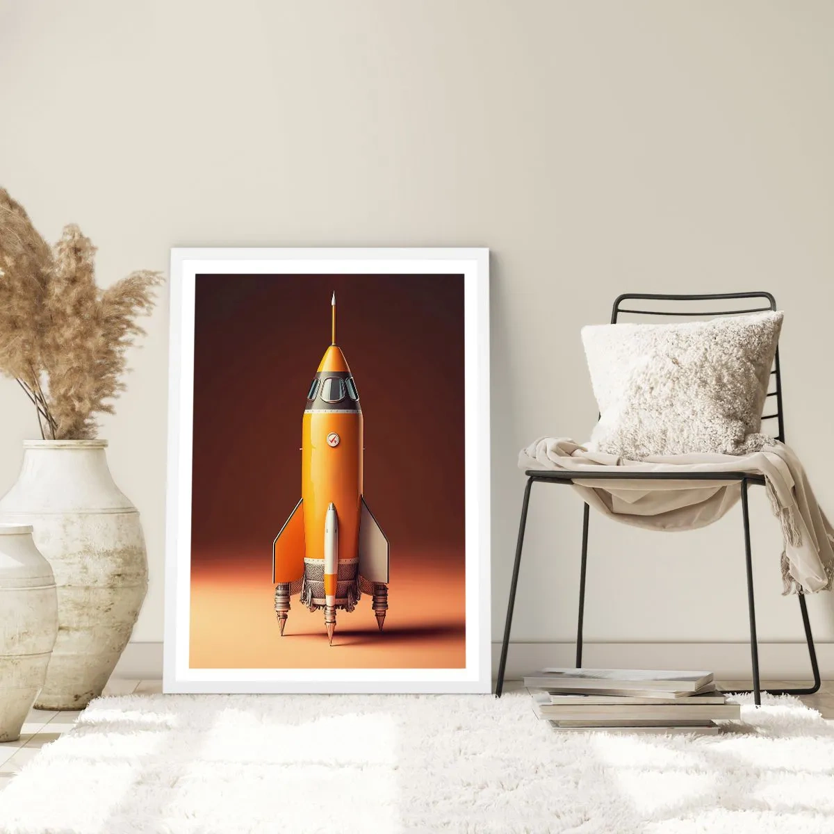 Poster in een witte lijst - Het begint met een droom - 40x50 cm