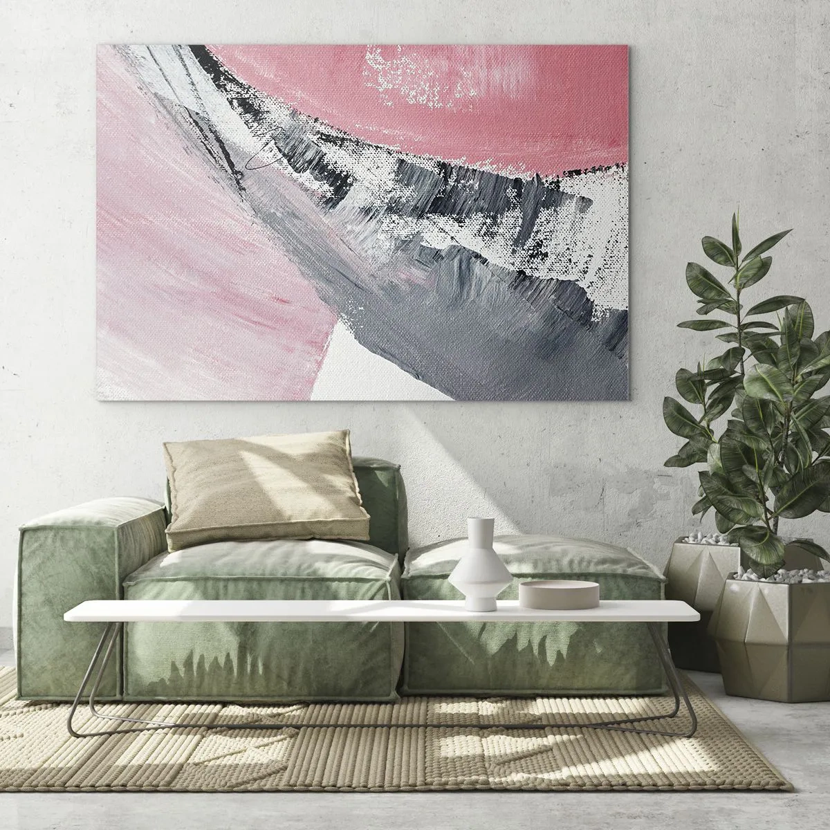 Schilderen op glas - Bijpassende compositie - 120x80 cm