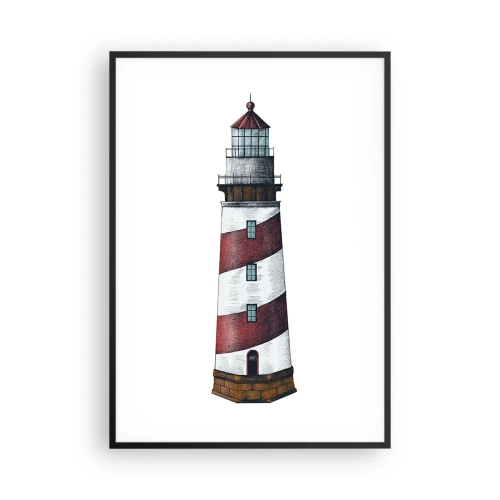 Poster in een zwarte lijst - Altijd op zijn hoede - 70x100 cm