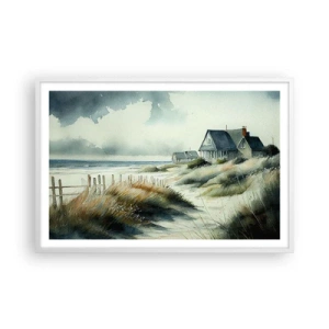Poster in een witte lijst - Weg van de drukte - 91x61 cm