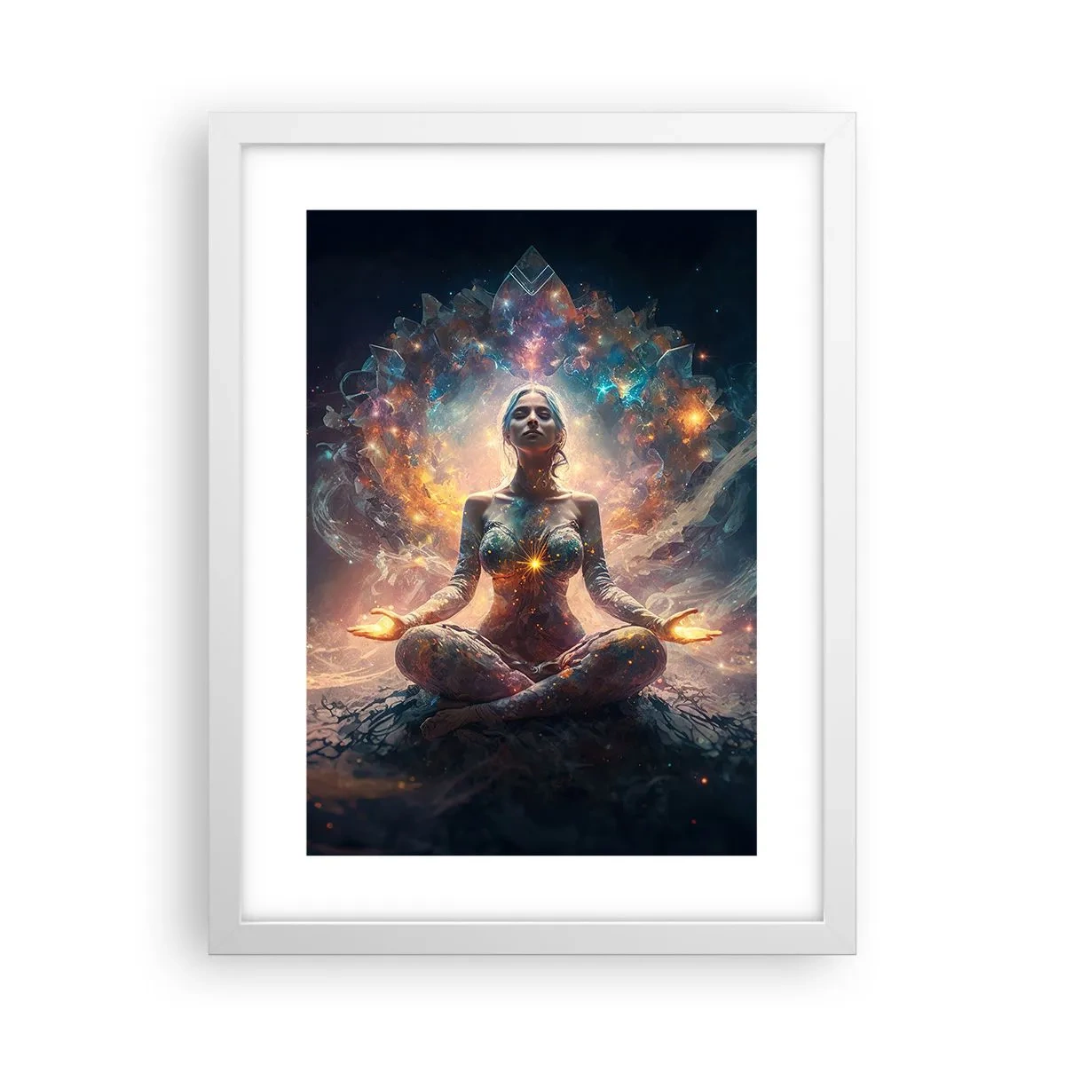 Poster in een witte lijst - Stroom van goede energie - 30x40 cm