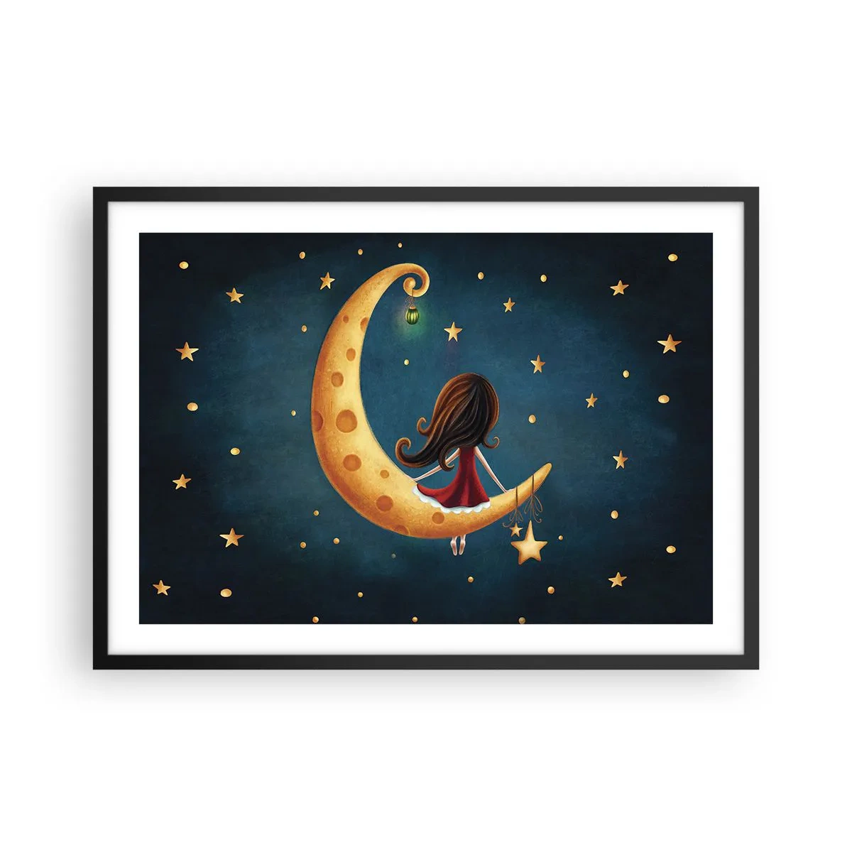 Poster in een zwarte lijst - Een keer… - 70x50 cm