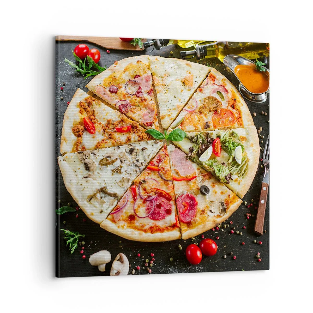 Schilderen op canvas - Een scala aan smaken - 60x60 cm