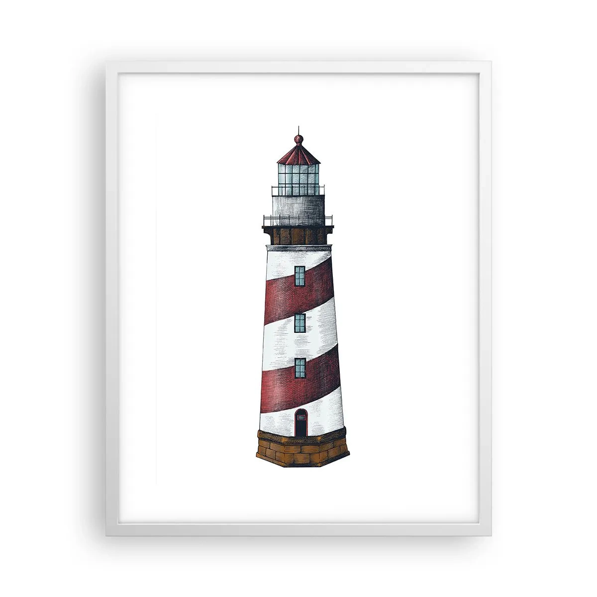 Poster in een witte lijst - Altijd op zijn hoede - 40x50 cm