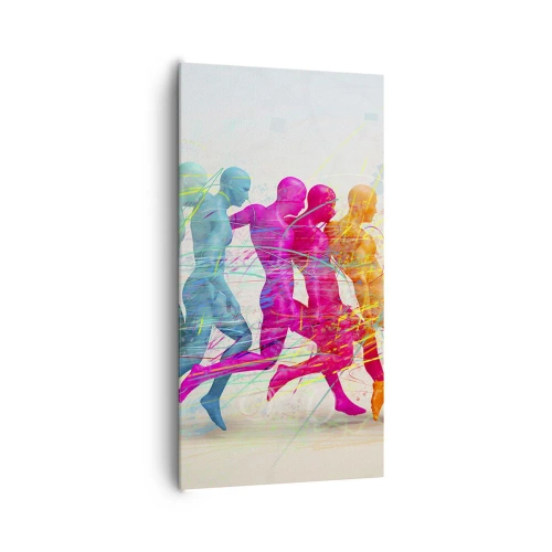 Schilderen op canvas - Harmonie van beweging - 65x120 cm