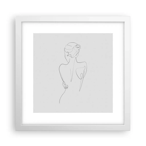 Poster in een witte lijst - Lichaamsmuziek - 30x30 cm