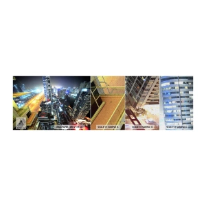 Fotobehang Monster Premium Canvas - Een wonder in de woestijn - Stad, Dubai, Architectuur - 100x30 cm