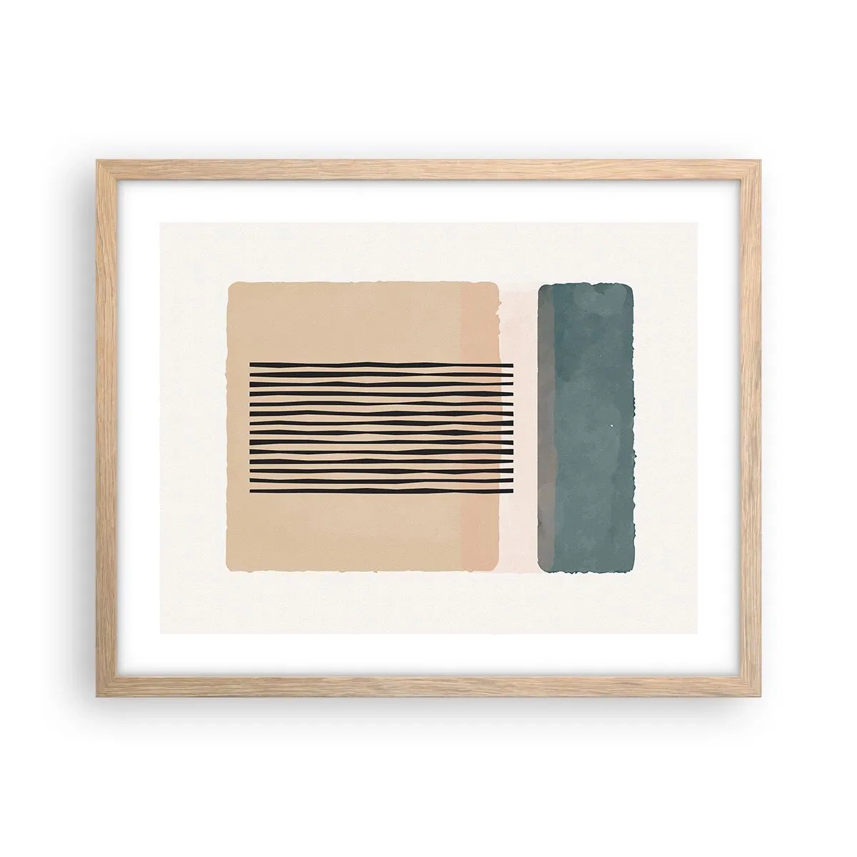 Een poster in een licht eiken lijst - Alles is oke - 50x40 cm