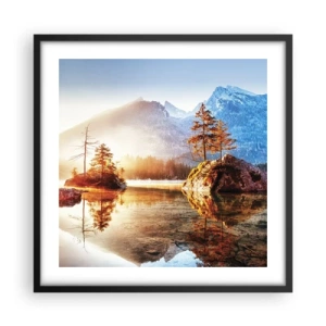 Poster in een zwarte lijst - De natuur in een nieuw licht - 50x50 cm