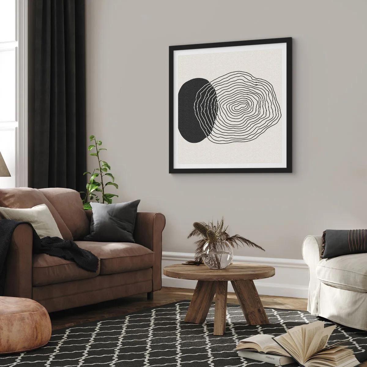 Poster in een zwarte lijst - Duur en spiertrekkingen - 40x40 cm