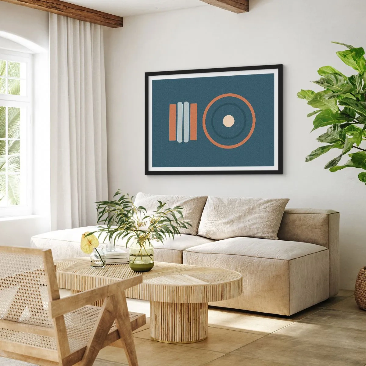 Poster in een zwarte lijst - De essentie van dingen - 50x40 cm