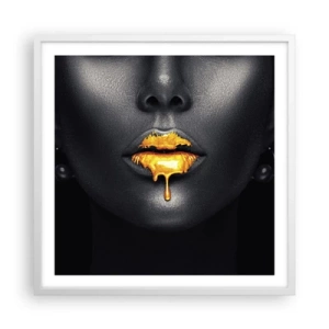 Poster in een witte lijst - Goldmouth - 60x60 cm