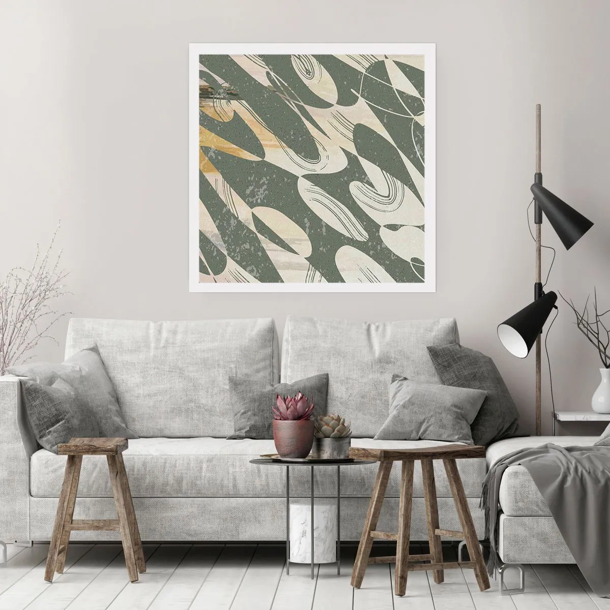 Poster - Ritmische abstractie - 30x30 cm