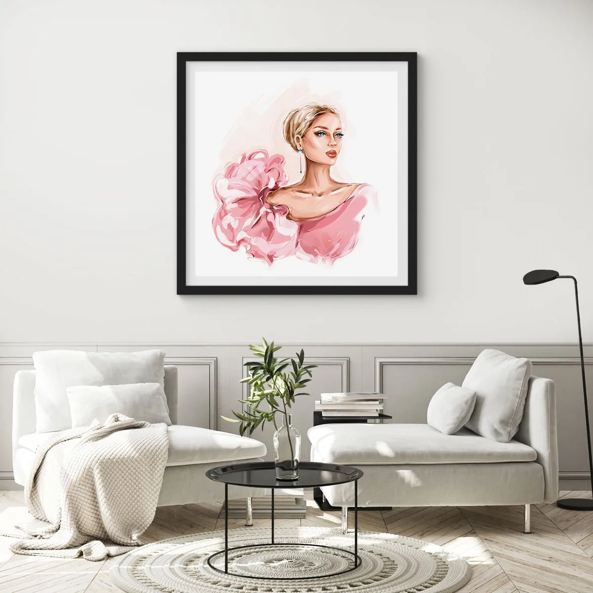 Poster in een zwarte lijst - Hoe geschilderd... - 60x60 cm