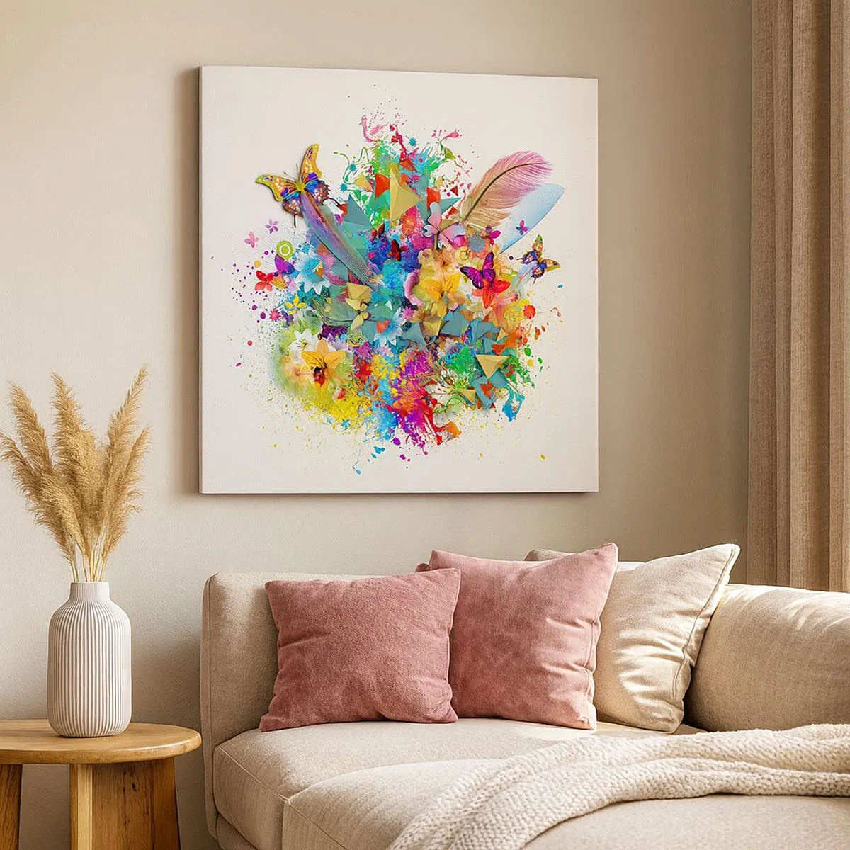 Schilderen op canvas - Een boeket van vreugde - 30x30 cm