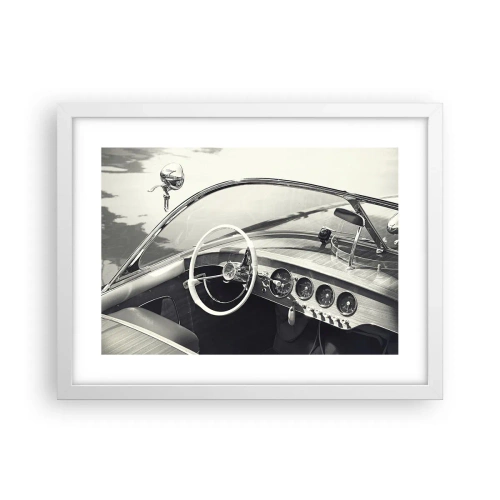 Poster in een witte lijst - Weer voor de rijken - 40x30 cm