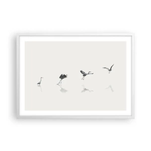 Poster in een witte lijst - Vier eenvoudige stappen - 70x50 cm