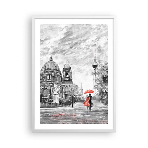 Poster in een witte lijst - Berlijn bijeenkomst - 50x70 cm