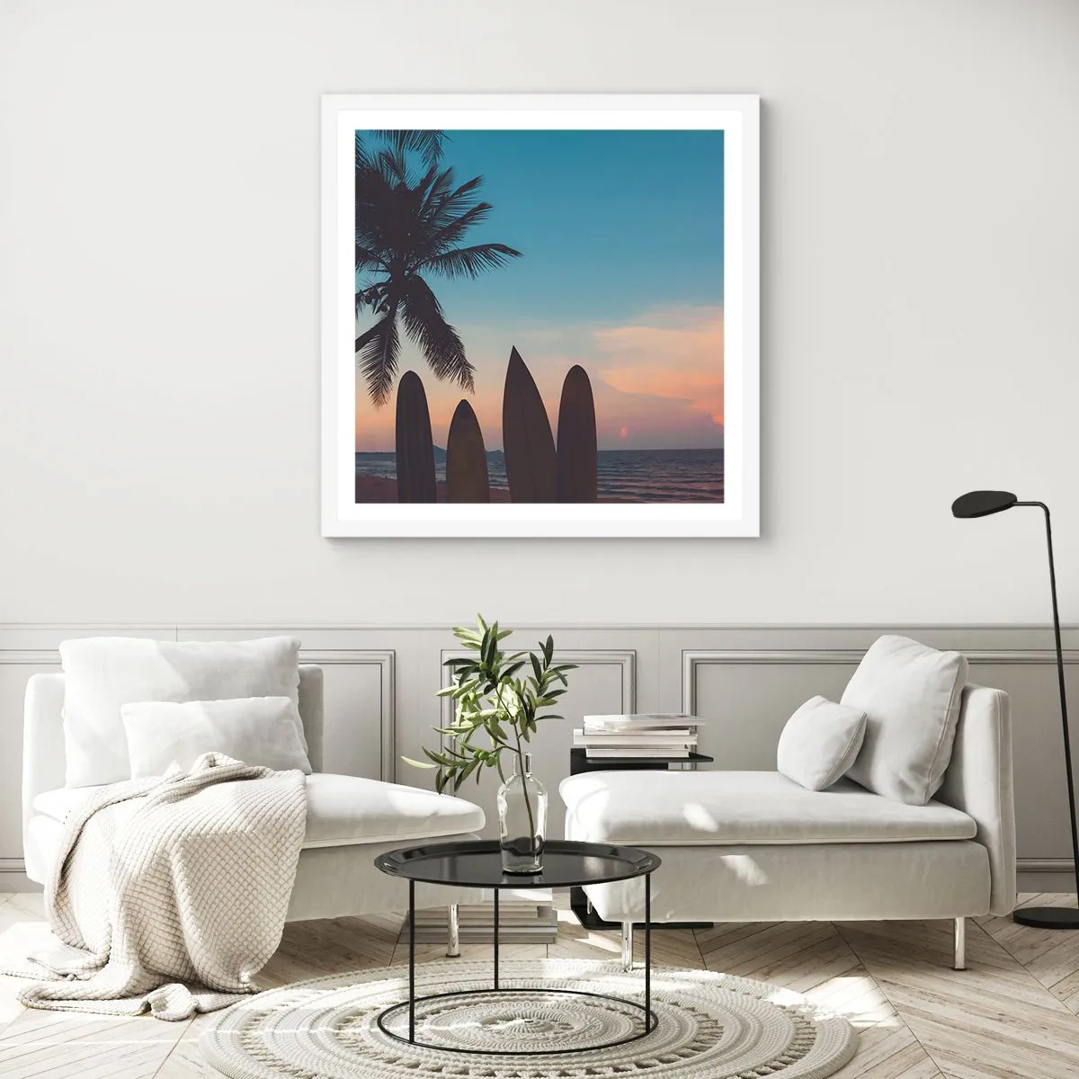 Poster in een witte lijst - Morgen wordt ook leuk - 60x60 cm