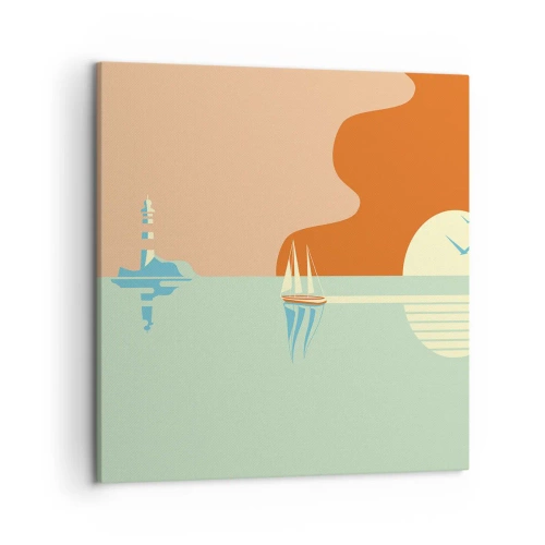 Schilderen op canvas - Het perfecte zeelandschap - 50x50 cm