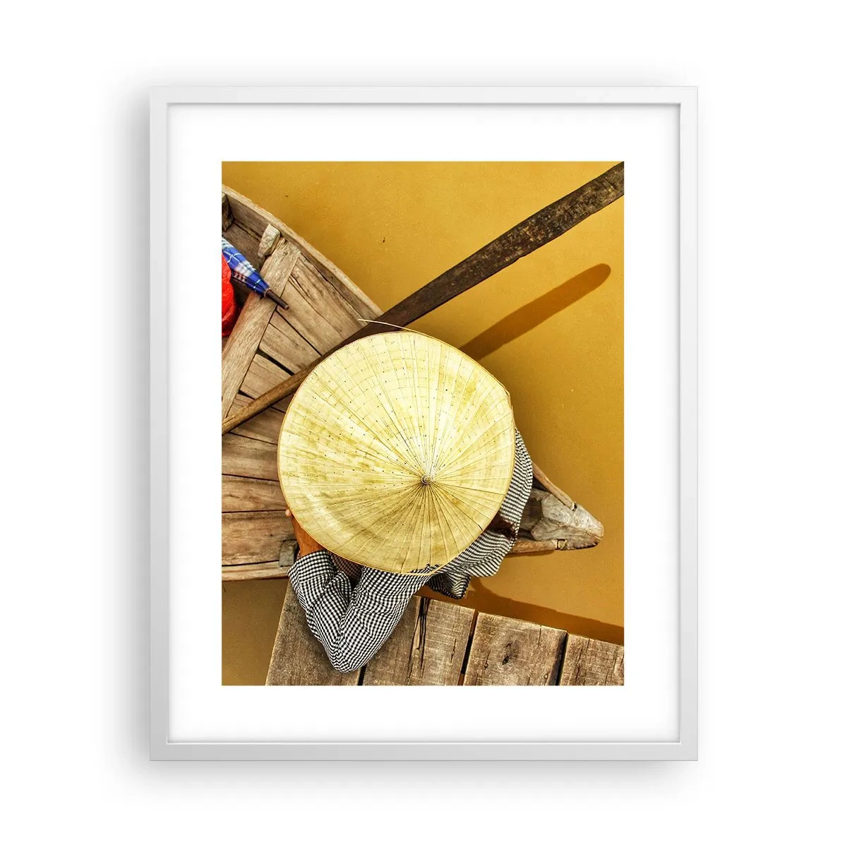 Poster in een witte lijst - Het leven op de Gele Rivier - 40x50 cm