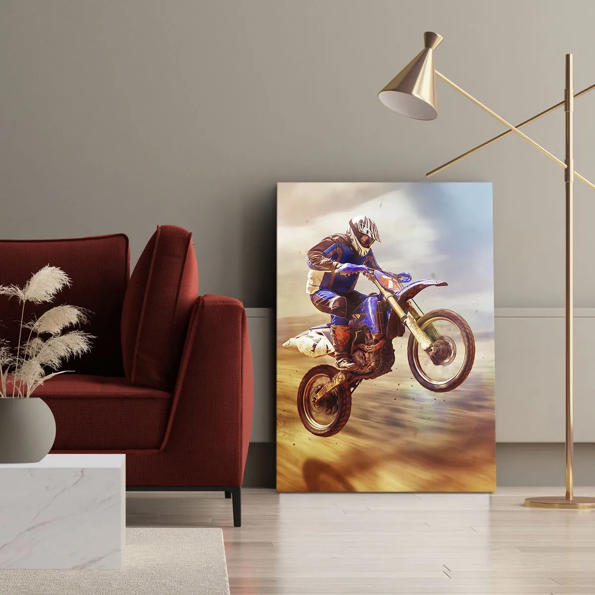 Schilderen op canvas - Motor duizeligheid - 80x120 cm