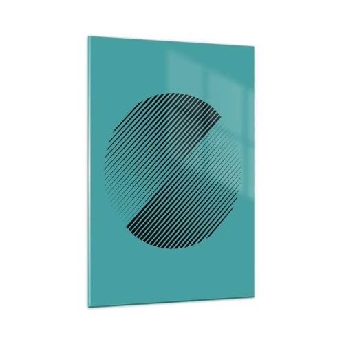 Schilderen op glas - Cirkel – een geometrische variatie - 80x120 cm