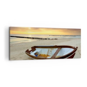 Schilderen op canvas - Er zijn geen mooiere stranden meer - 100x40 cm