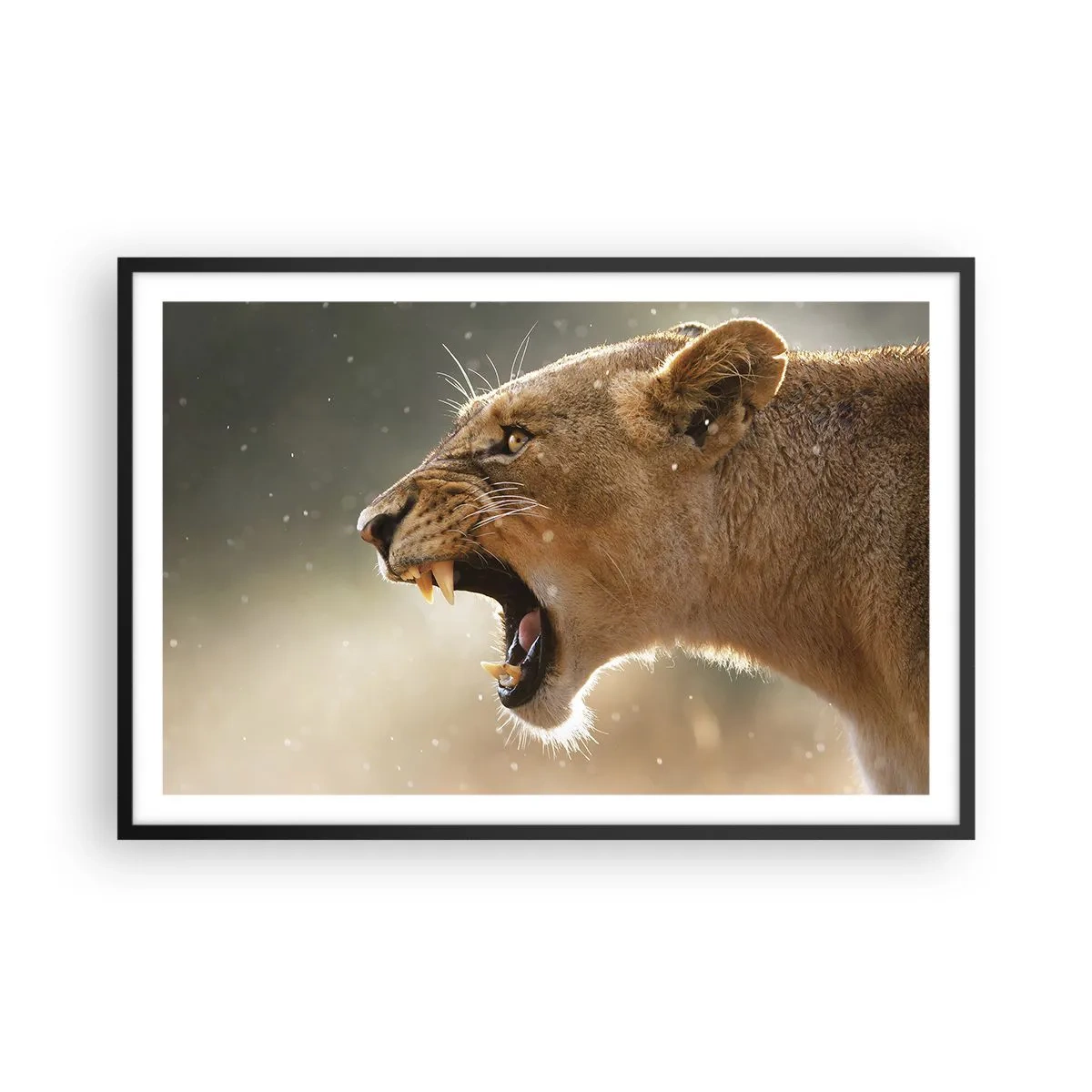Poster in een zwarte lijst - Probeer niet te luisteren - 91x61 cm